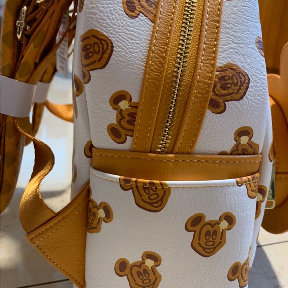 LOUNGEFLY Disney Mickey Mouse Waffle Mini Backpack - Picture 3 of 5